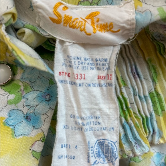 VTG 60s SMART TIME Floral House Dress - Picture 6 of 6